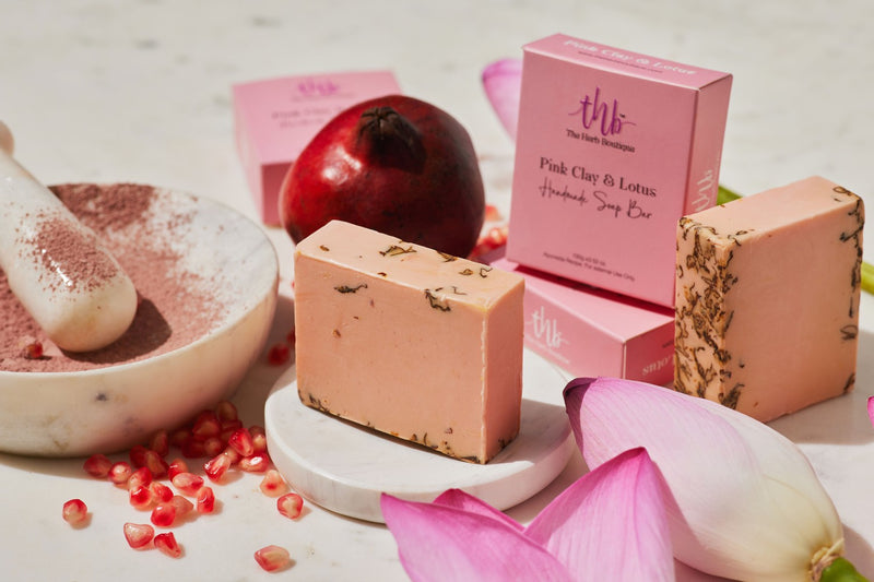 The Herb Boutique Pink Clay and Lotus Sugar Soap Bar