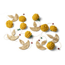 GreenKraft Marigold Diya Handcrafted Bamboo Streamers - Set of 2