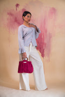 Lafaani Phosphene Pintuck Blouse & Kora Side Slit Pants Set