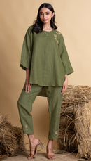 The House of Hemp Olive Green Moss Sage Coord