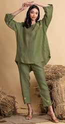 The House of Hemp Olive Green Moss Sage Coord