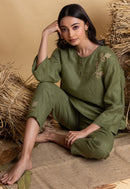 The House of Hemp Olive Green Moss Sage Coord