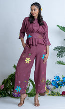 The House of Hemp Burgundy Petal Coord