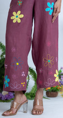 The House of Hemp Burgundy Petal Coord