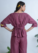 The House of Hemp Burgundy Petal Coord