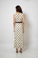 Emotive Fashion Eye Print Cotton Blend Maxi Dress
