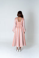 Neora by Nehal Chopra Pink Maxi Dress- Orange Braids