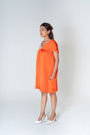 Neora by Nehal Chopra Orange-Pink Color-Block Short Dress
