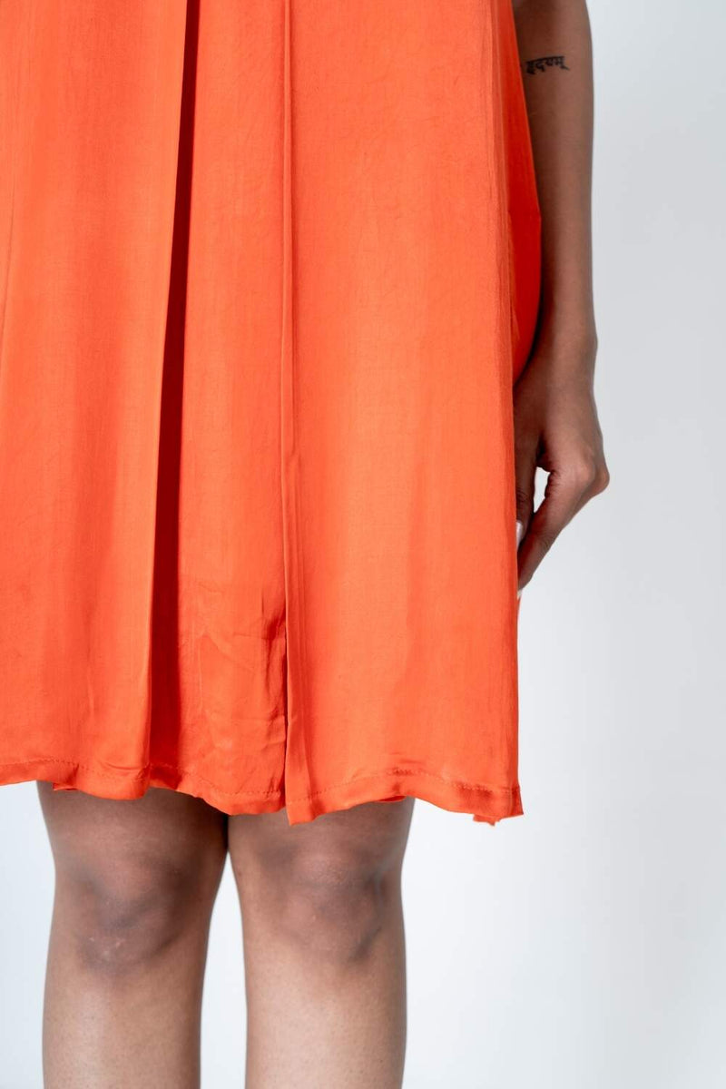 Neora by Nehal Chopra Orange-Pink Color-Block Short Dress