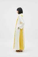 Ivory-Mango Yellow Panel Maxi Dress