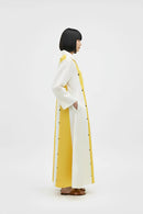 Ivory-Mango Yellow Panel Maxi Dress