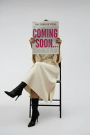 Ivory-Tiffany Blue Collared Stripe Dress