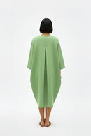 Asparagus Green-Tuscan Red Midi Dress