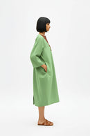 Asparagus Green-Tuscan Red Midi Dress