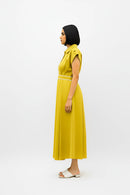 Mango Yellow-Ivory Skater Dress