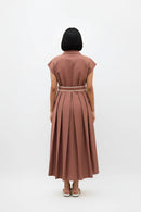 Tuscan Red-Ivory Skater Dress