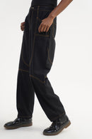 DenZ Canyon Black Earth Stitch Women Black Bottom Wear