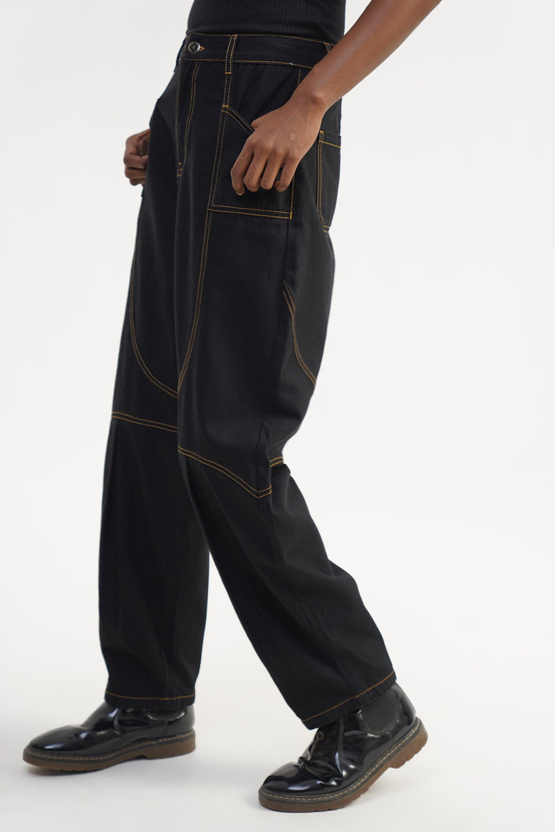 DenZ Canyon Black Earth Stitch Women Black Bottom Wear - Buy on