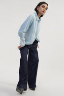 DenZ Urban Wide Women Blue Bottom Wear