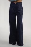 DenZ Urban Wide Women Blue Bottom Wear