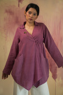 Lafaani Phosphene Tie-Up Overlay & Kora Side Slit Pants Set