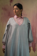 Lafaani Phosphene Layered Dress & Pants Set - Grey