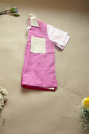 Asian In Me | Men's Pink Upcycled Fabric Polo-Shirt | Pink Lagoon Shirt