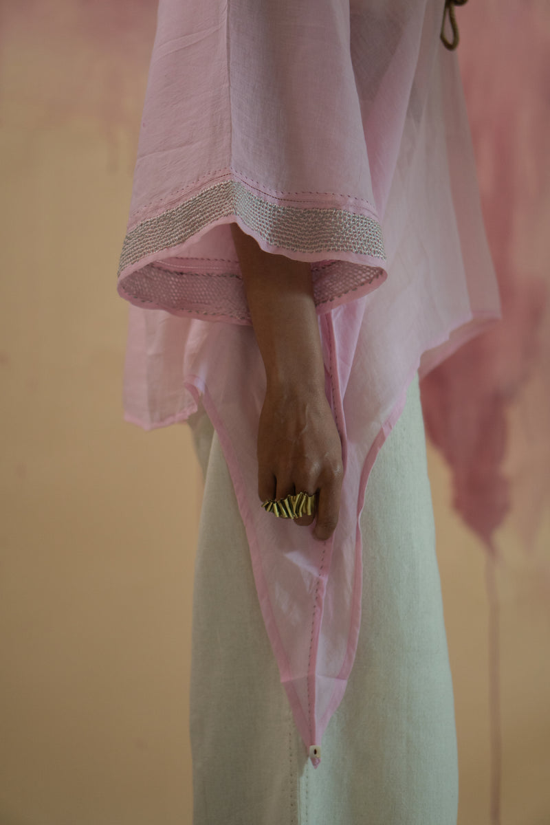 Lafaani Phosphene Asymmetric Blouse & Kora Side Slit Pants Set