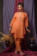 The House of Hemp Boho Orange Kai Coord