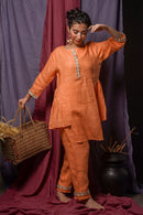 The House of Hemp Boho Orange Kai Coord