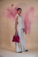 Lafaani Phosphene Gathered Blouse & Side Slit Pants - Kora