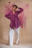 Lafaani Phosphene Tie-Up Overlay & Kora Side Slit Pants Set