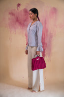 Lafaani Phosphene Pintuck Blouse & Kora Side Slit Pants Set