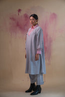 Lafaani Phosphene Layered Dress & Pants Set - Grey