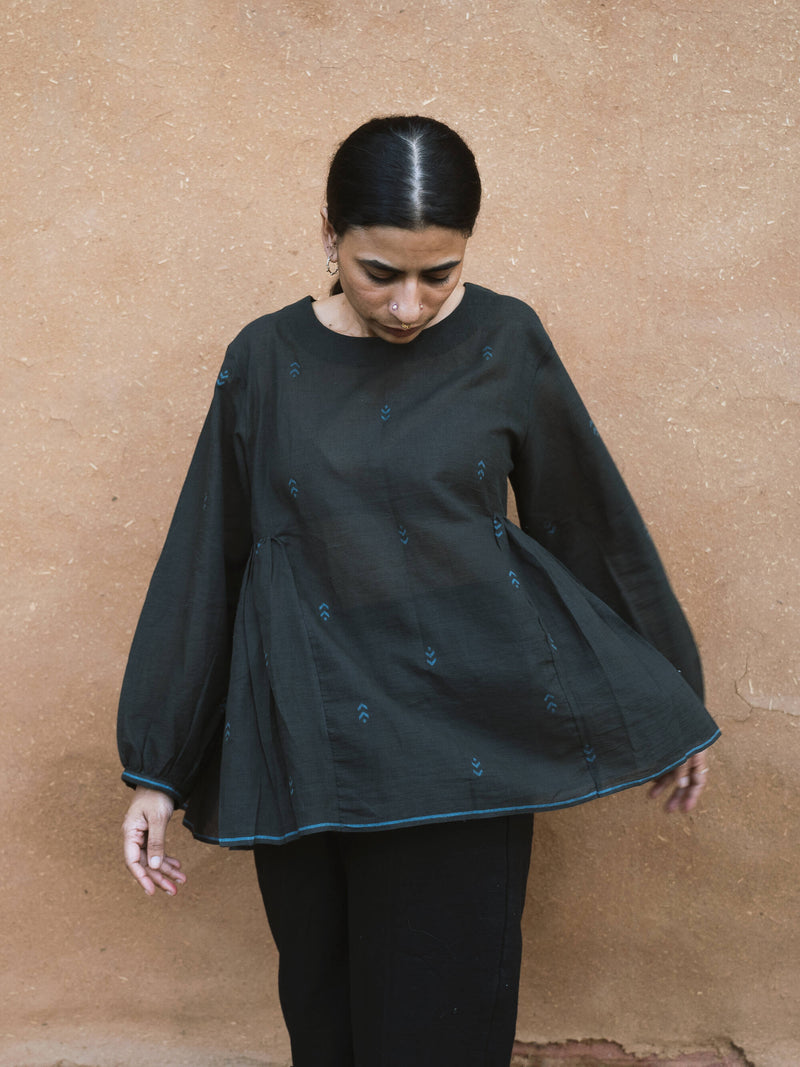 With N. Flow Blouse - Charcoal