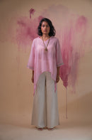 Lafaani Phosphene Asymmetric Blouse & Kora Side Slit Pants Set