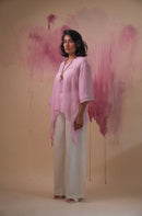 Lafaani Phosphene Asymmetric Blouse & Kora Side Slit Pants Set