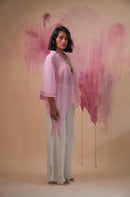 Lafaani Phosphene Asymmetric Blouse & Kora Side Slit Pants Set