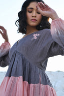 The Loom Art Sandstone Handwoven Chanderi Silk Dress