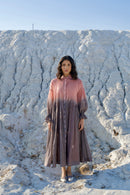 The Loom Art Sunset Shore Handwoven Chanderi Silk Dress