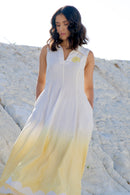 The Loom Art Golden Hour Handwoven Chanderi Silk Dress