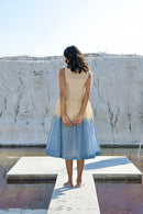 The Loom Art Golden Sky Handwoven Chanderi Silk Dress