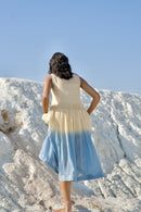 The Loom Art Golden Sky Handwoven Chanderi Silk Dress