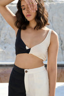 The Loom Art Yin Yang Co-ord (Set of 3) Handwoven Chanderi Silk Co-ord