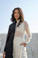 The Loom Art Yin Yang Co-ord (Set of 3) Handwoven Chanderi Silk Co-ord