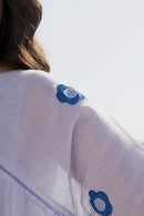 The Loom Art Ocean Sky Handwoven Chanderi Silk Dress