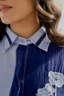 The Loom Art Steal Blue Co-ord (Set of 2) Handwoven Chanderi Silk Co-ord (Set of 2)