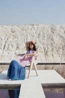 The Loom Art Aster Bloom Handwoven Chanderi Silk Dress