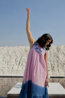 The Loom Art Aster Bloom Handwoven Chanderi Silk Dress