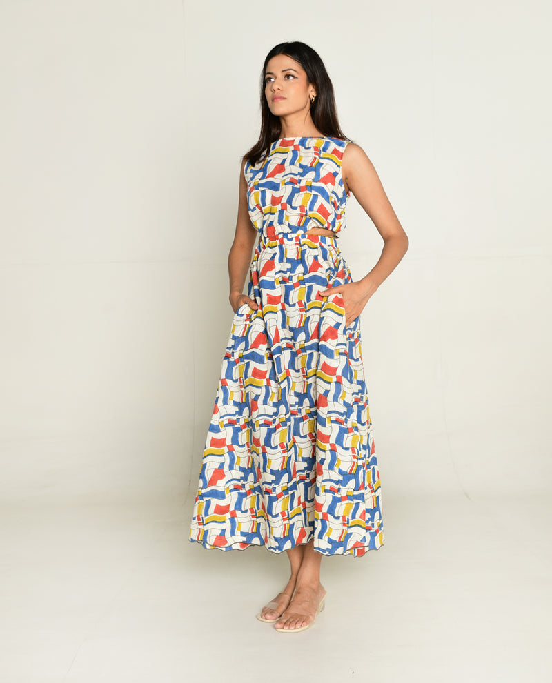 Rias Jaipur Escher Side Cut Dress